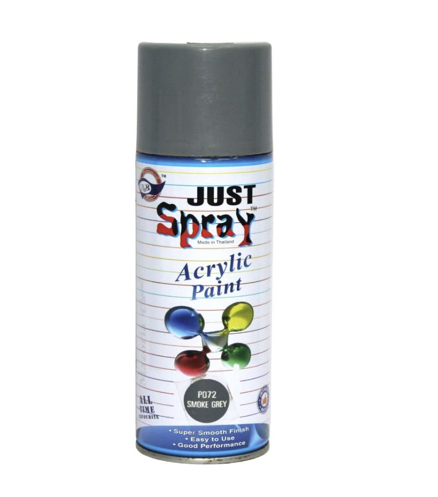 JUST Spray Multipurpose Spray Paint, P117 Bgright Silver Color (400ml)