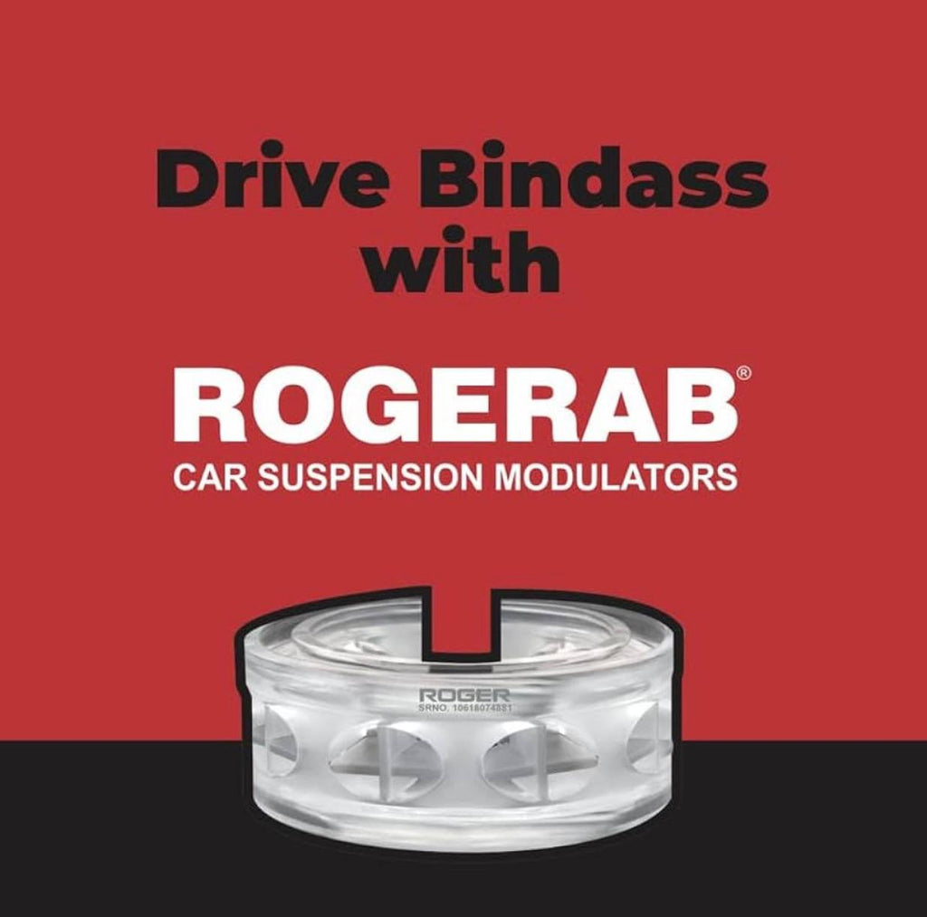 ROGER Rogerab For ALL CAR MODELS (4Pcs) Patented,ARAI Tested Car Coil Spring Buffer Kit To Increase Car Height & Comfort fo All Car