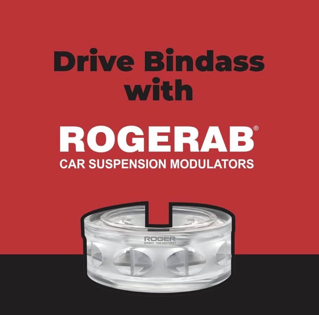 ROGER Rogerab For ALL CAR MODELS (4Pcs) Patented,ARAI Tested Car Coil Spring Buffer Kit To Increase Car Height & Comfort fo All Car