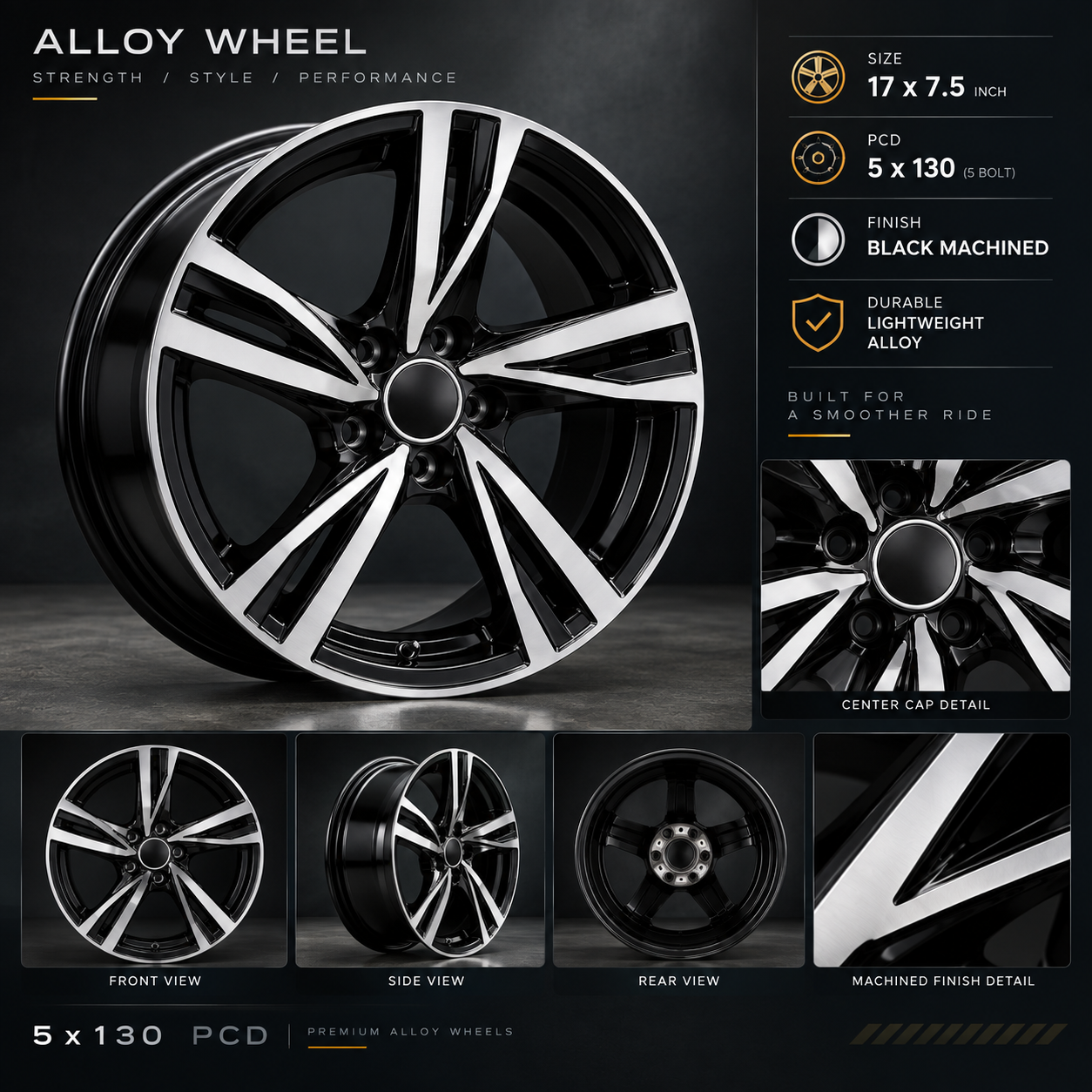 Alloy Wheel 5x130 PCD